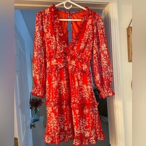Open Back Long Sleeve Dress